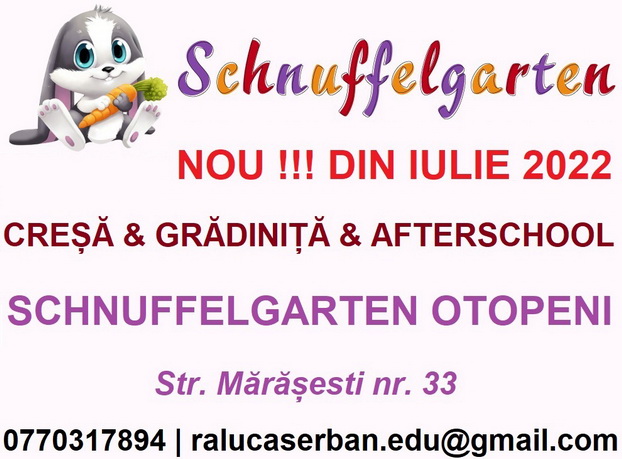 Schnuffelgarten - zona Otopeni - predare intensiva engleza&germana